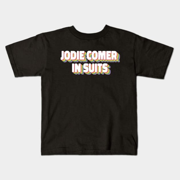 Jodie Comer in suits Kids T-Shirt by ColoredRatioDesign